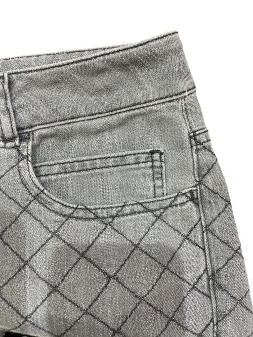 CHANEL（シャネル）CHANEL (シャネル) ココボタンマトラッセカラーデニム グレー サイズ:34の古着・服飾アイテム