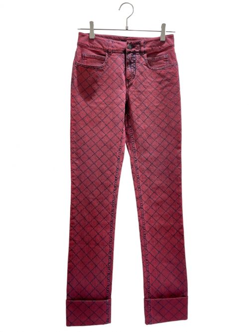 CHANEL（シャネル）CHANEL (シャネル) ココボタンマトラッセカラーデニム レッド サイズ:34の古着・服飾アイテム