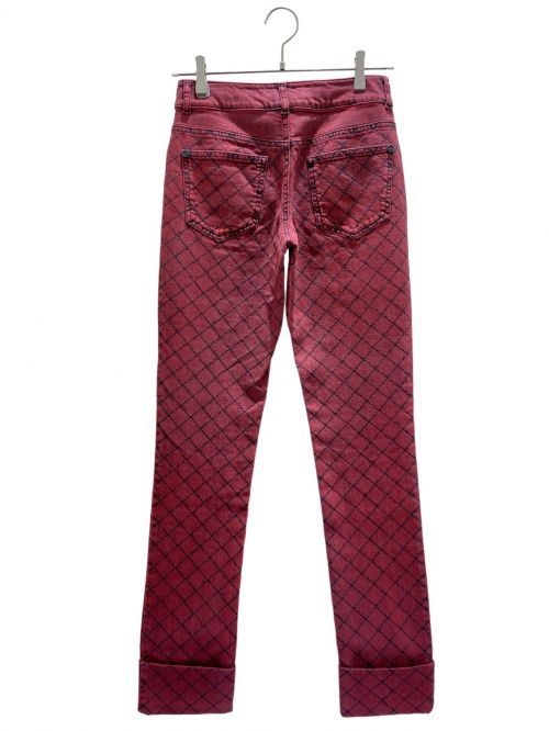 CHANEL（シャネル）CHANEL (シャネル) ココボタンマトラッセカラーデニム レッド サイズ:34の古着・服飾アイテム