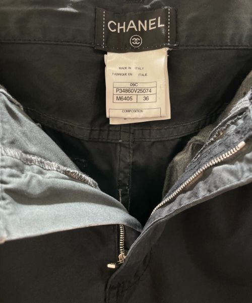 CHANEL（シャネル）CHANEL (シャネル) ココボタングラデーションパンツ ホワイト×ブラック サイズ:36の古着・服飾アイテム