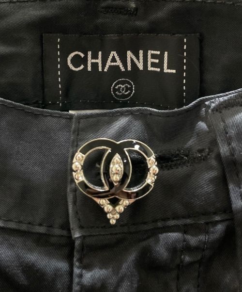 CHANEL（シャネル）CHANEL (シャネル) ココボタングラデーションパンツ ホワイト×ブラック サイズ:36の古着・服飾アイテム