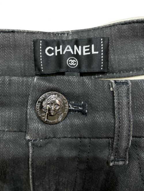CHANEL（シャネル）CHANEL (シャネル) バイカラーデニム ブラック×ホワイト サイズ:34の古着・服飾アイテム