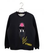 FENDIフェンディ）の古着「ファークルーネックスウェット」｜ブラック
