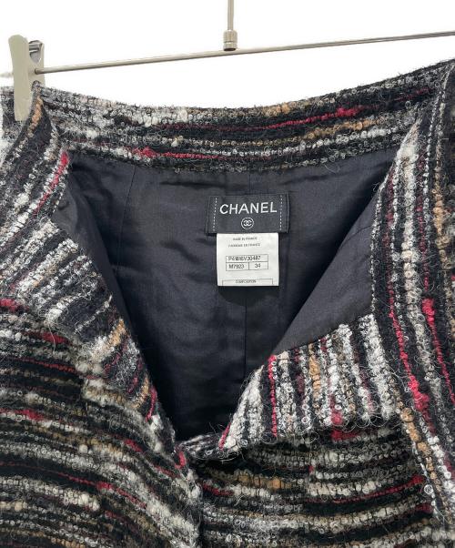 CHANEL（シャネル）CHANEL (シャネル) ツイードスカート ブラック サイズ:34の古着・服飾アイテム