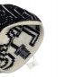 中古・古着 CHANEL (シャネル) カシミヤ混ロゴニット帽 ブラック×ホワイト：65000円