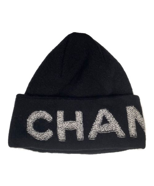 CHANEL（シャネル）CHANEL (シャネル) ロゴニット帽 ブラック サイズ:‐ 未使用品の古着・服飾アイテム