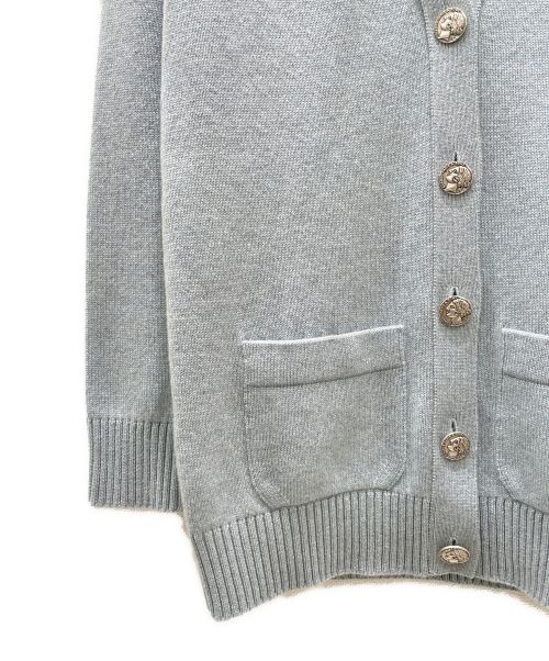CHANEL（シャネル）CHANEL (シャネル) カシミヤニットカーディガン ライトグレー サイズ:34の古着・服飾アイテム