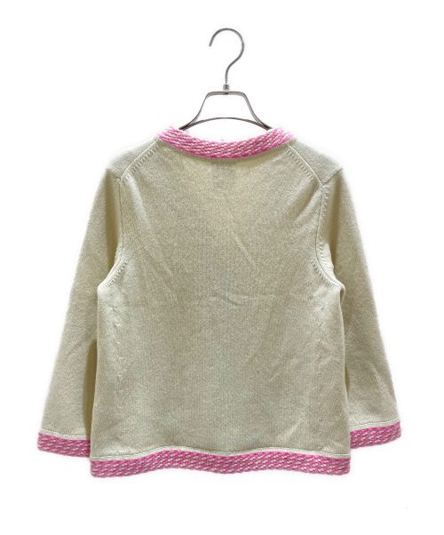CHANEL（シャネル）CHANEL (シャネル) ココボタンカシミヤニットカーディガン ベージュ×ピンク サイズ:36の古着・服飾アイテム