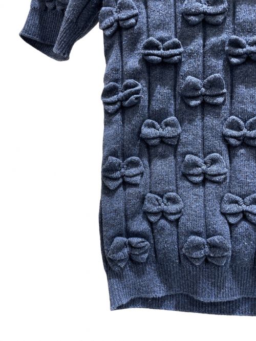 CHANEL（シャネル）CHANEL (シャネル) リボンデザインニット ネイビー サイズ:34の古着・服飾アイテム