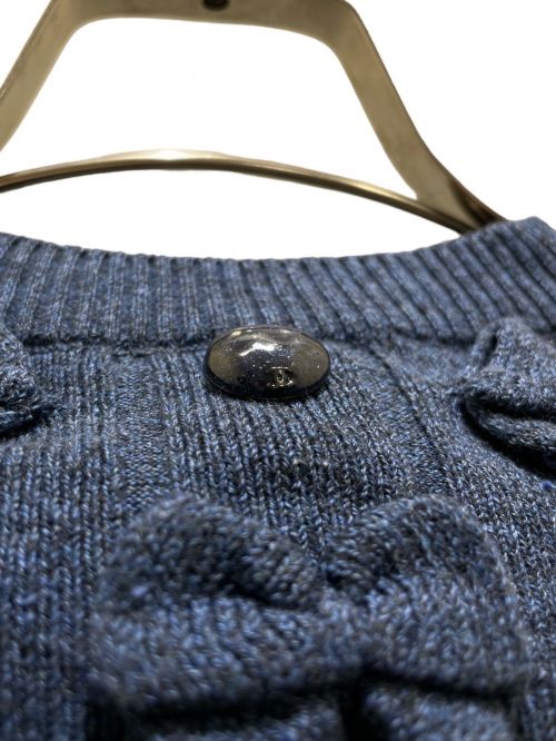 CHANEL（シャネル）CHANEL (シャネル) リボンデザインニット ネイビー サイズ:34の古着・服飾アイテム