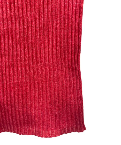 CHANEL（シャネル）CHANEL (シャネル) カシミヤ混ハーフスリーブニット レッド サイズ:34の古着・服飾アイテム