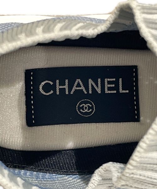 CHANEL（シャネル）CHANEL (シャネル) Knit Sneakers スカイブルー サイズ:35の古着・服飾アイテム