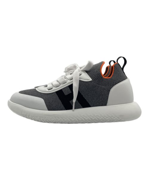 HERMES（エルメス）HERMES (エルメス) Gris Crew 43 Sneaker Shoes ブラック×ホワイト サイズ:41 1/2の古着・服飾アイテム