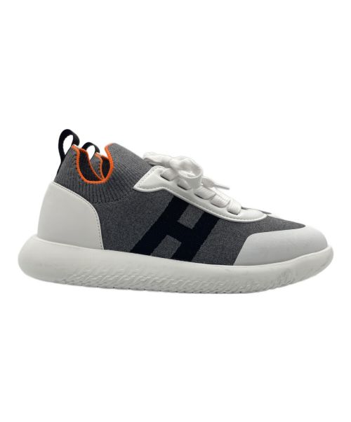 HERMES（エルメス）HERMES (エルメス) Gris Crew 43 Sneaker Shoes ブラック×ホワイト サイズ:41 1/2の古着・服飾アイテム
