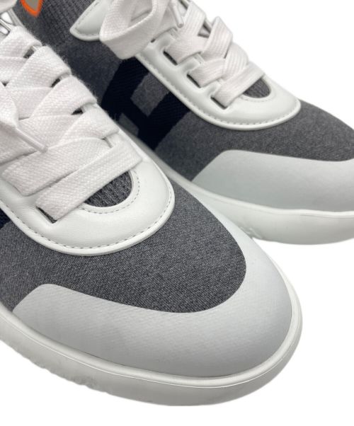 HERMES（エルメス）HERMES (エルメス) Gris Crew 43 Sneaker Shoes ブラック×ホワイト サイズ:41 1/2の古着・服飾アイテム