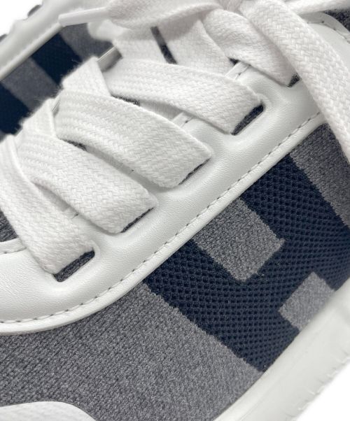 HERMES（エルメス）HERMES (エルメス) Gris Crew 43 Sneaker Shoes ブラック×ホワイト サイズ:41 1/2の古着・服飾アイテム