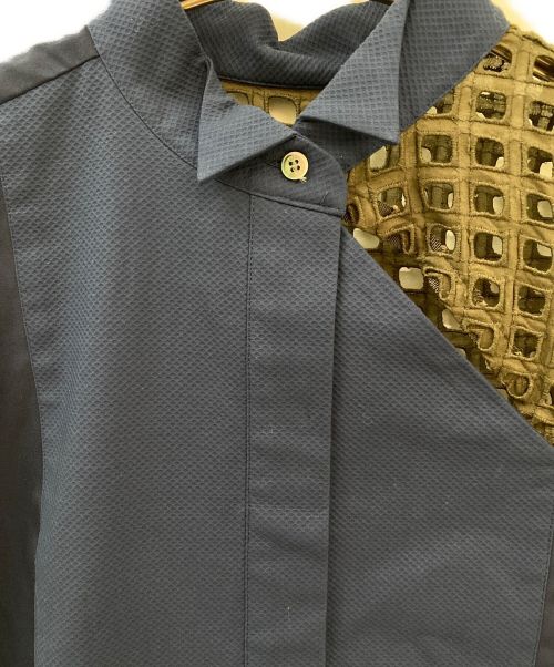 sacai（サカイ）sacai (サカイ) パンチングデザイン切替ワンピース ネイビー サイズ:2の古着・服飾アイテム