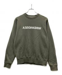 WIND AND SEA（ウィンダンシー）の古着「反転ロゴスウェット」｜オリーブ