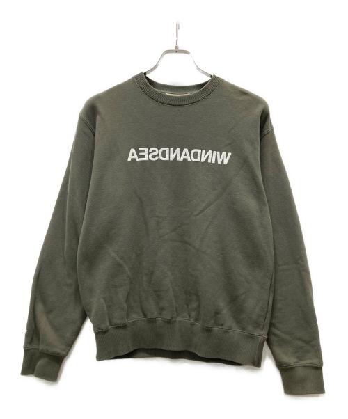 WIND AND SEA（ウィンダンシー）WIND AND SEA (ウィンダンシー) 反転ロゴスウェット オリーブ サイズ:Sの古着・服飾アイテム