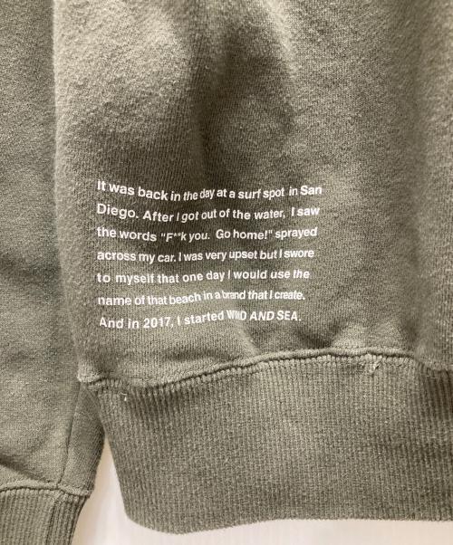WIND AND SEA（ウィンダンシー）WIND AND SEA (ウィンダンシー) 反転ロゴスウェット オリーブ サイズ:Sの古着・服飾アイテム
