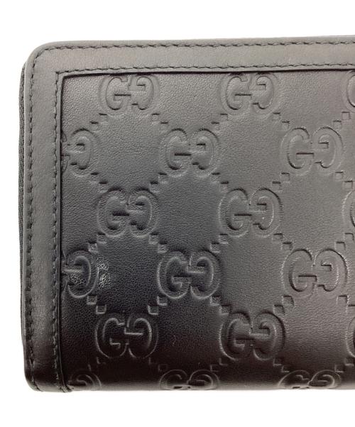 GUCCI（グッチ）GUCCI (グッチ) ラウンドファスナー マイクロシマ（Round Zipper Micro issima） ブラック サイズ:-の古着・服飾アイテム