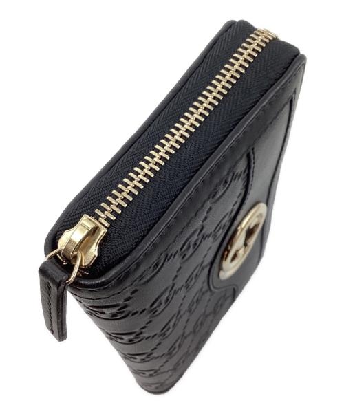 GUCCI（グッチ）GUCCI (グッチ) ラウンドファスナー マイクロシマ（Round Zipper Micro issima） ブラック サイズ:-の古着・服飾アイテム