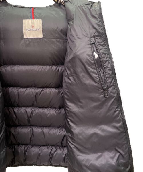 MONCLER（モンクレール）MONCLER (モンクレール) GEBROULAZ/ラムレザー ダウンジャケット ブラック サイズ:3の古着・服飾アイテム