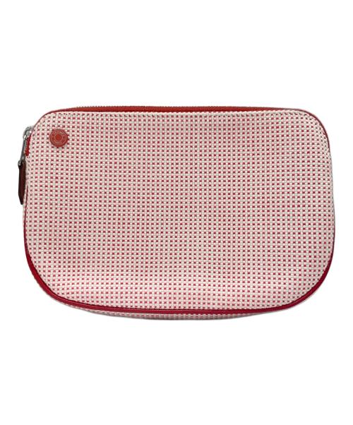 HERMES（エルメス）HERMES (エルメス)  《エシャペ》キャンバスポーチ ヴァーミリオンの古着・服飾アイテム