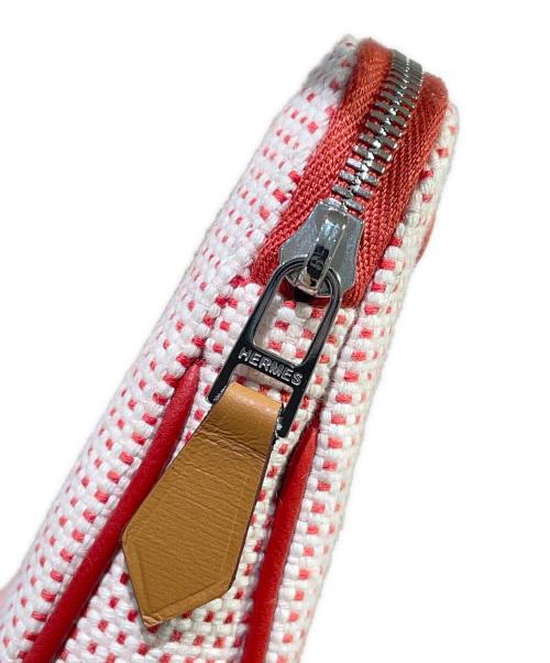 HERMES（エルメス）HERMES (エルメス)  《エシャペ》キャンバスポーチ ヴァーミリオンの古着・服飾アイテム