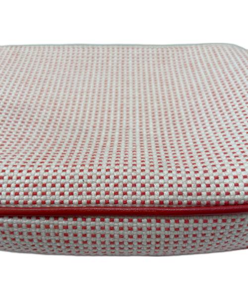 HERMES（エルメス）HERMES (エルメス)  《エシャペ》キャンバスポーチ ヴァーミリオンの古着・服飾アイテム