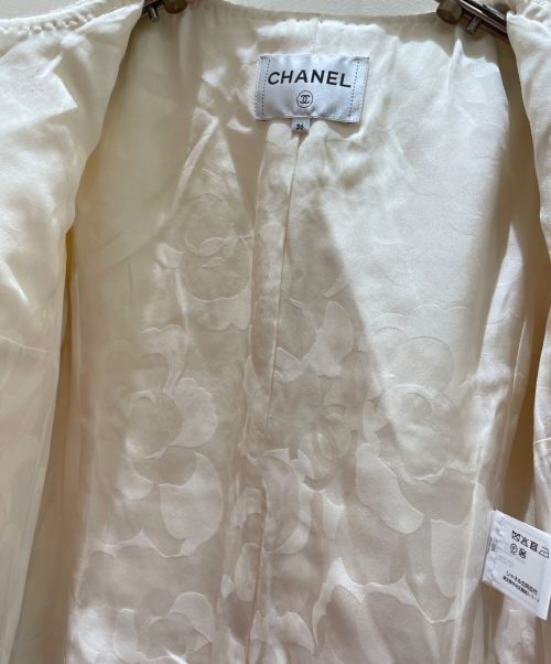 CHANEL（シャネル）CHANEL (シャネル) ツイードジャケット ホワイト サイズ:36の古着・服飾アイテム