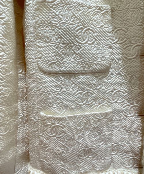 CHANEL（シャネル）CHANEL (シャネル) ツイードジャケット ホワイト サイズ:36の古着・服飾アイテム