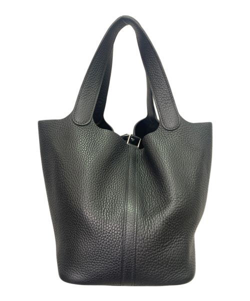 HERMES（エルメス）HERMES (エルメス) ピコタン MM/シルバー金具/トリヨンクレマンス/ブラック/□H刻印 ブラック サイズ:MMの古着・服飾アイテム