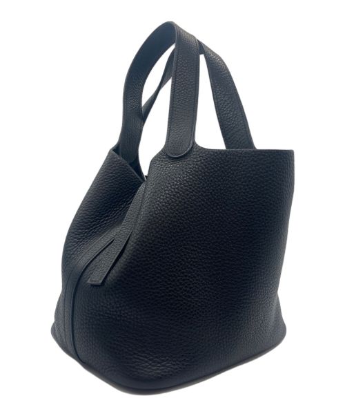 HERMES（エルメス）HERMES (エルメス) ピコタン MM/シルバー金具/トリヨンクレマンス/ブラック/□H刻印 ブラック サイズ:MMの古着・服飾アイテム