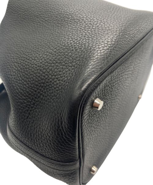 HERMES（エルメス）HERMES (エルメス) ピコタン MM/シルバー金具/トリヨンクレマンス/ブラック/□H刻印 ブラック サイズ:MMの古着・服飾アイテム