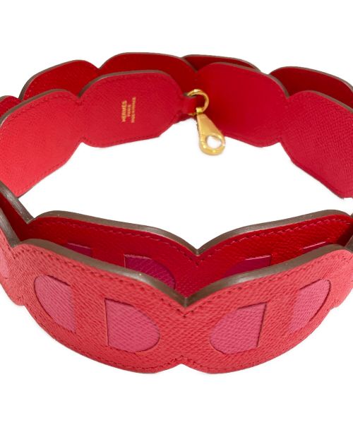 HERMES（エルメス）HERMES (エルメス) ショルダーストラップ/バンドリエール レッド×ピンク サイズ:‐の古着・服飾アイテム