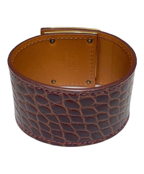 HERMES（エルメス）HERMES (エルメス) ケリードッグバングル ブラウンの古着・服飾アイテム