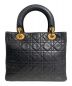 Christian Dior (クリスチャン ディオール) LADY DIOR(レディディオール)/ハンドバッグ ブラック サイズ:MEDIUM：200000円