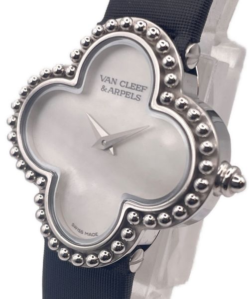 VAN CLEEF & ARPELS（ヴァンクリーフ＆アーペル）VAN CLEEF & ARPELS (ヴァンクリーフ＆アーペル) アルハンブラ スモールモデル ウォッチ Ref.VCARD21600 ホワイト サイズ:26mmの古着・服飾アイテム