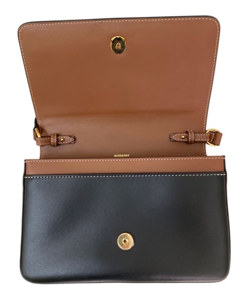 BURBERRY（バーバリー）BURBERRY (バーバリー) ショルダーバッグ グレー×ブラウンの古着・服飾アイテム