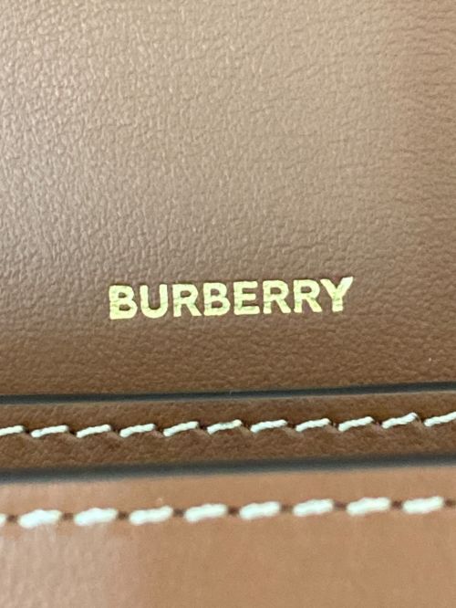 BURBERRY（バーバリー）BURBERRY (バーバリー) ショルダーバッグ グレー×ブラウンの古着・服飾アイテム