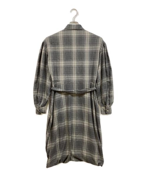 LAUREN RALPH LAUREN（ローレンラルフローレン）LAUREN RALPH LAUREN (ローレンラルフローレン) チェックシャツワンピース グレー サイズ:00の古着・服飾アイテム
