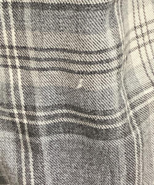 LAUREN RALPH LAUREN（ローレンラルフローレン）LAUREN RALPH LAUREN (ローレンラルフローレン) チェックシャツワンピース グレー サイズ:00の古着・服飾アイテム