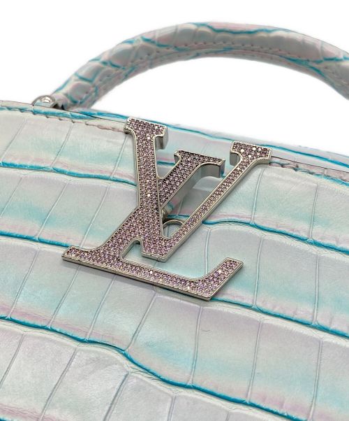 LOUIS VUITTON（ルイ ヴィトン）LOUIS VUITTON (ルイ ヴィトン) カプシーヌ MINI スカイブルー サイズ:20㎝の古着・服飾アイテム