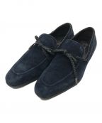 Ferranteフェランテ）の古着「スウェードローファー」｜ネイビー