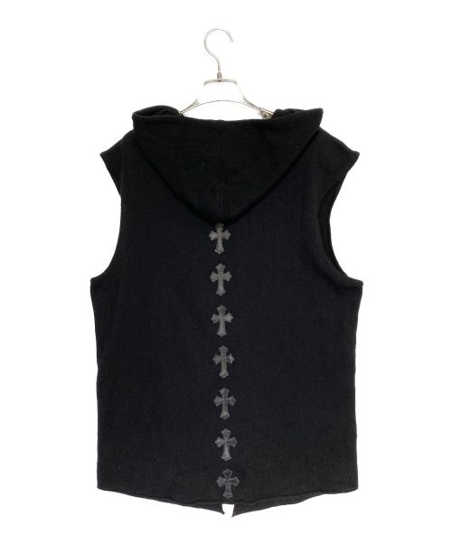 CHROME HEARTS（クロムハーツ）CHROME HEARTS (クロムハーツ) カシミヤジップニットベスト ブラック サイズ:Lの古着・服飾アイテム
