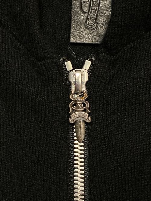 CHROME HEARTS（クロムハーツ）CHROME HEARTS (クロムハーツ) カシミヤジップニットベスト ブラック サイズ:Lの古着・服飾アイテム