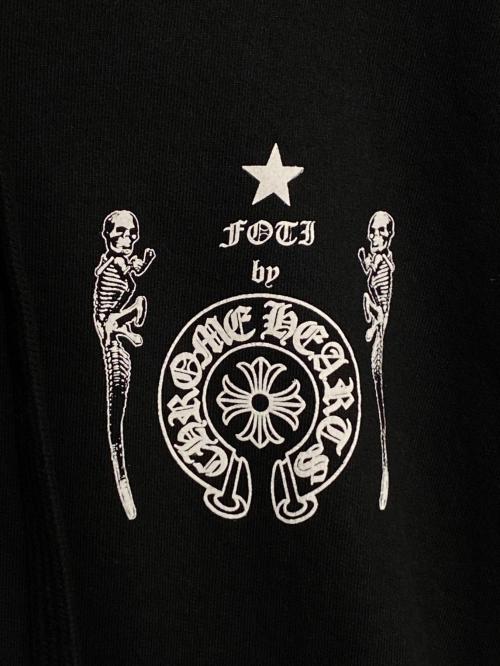 CHROME HEARTS（クロムハーツ）CHROME HEARTS (クロムハーツ) JOE FOTI (ジョー フォティ) ジップパーカー ブラック サイズ:XLの古着・服飾アイテム