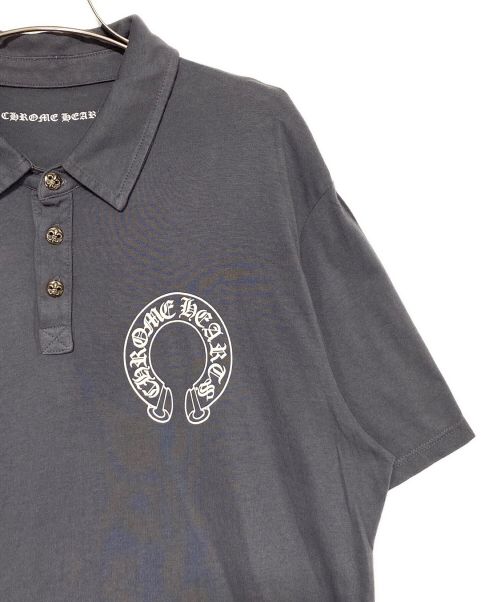 CHROME HEARTS（クロムハーツ）CHROME HEARTS (クロムハーツ) ポロシャツ グレー サイズ:Lの古着・服飾アイテム