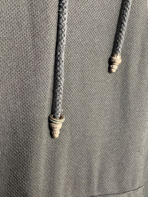CHROME HEARTS（クロムハーツ）CHROME HEARTS (クロムハーツ) レザーパイピング袖ラインロゴパーカー ブラック サイズ:XLの古着・服飾アイテム